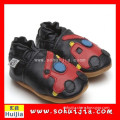 Wholesale products china High quality custom red and black embroidered new manufacturer leather baby shoes